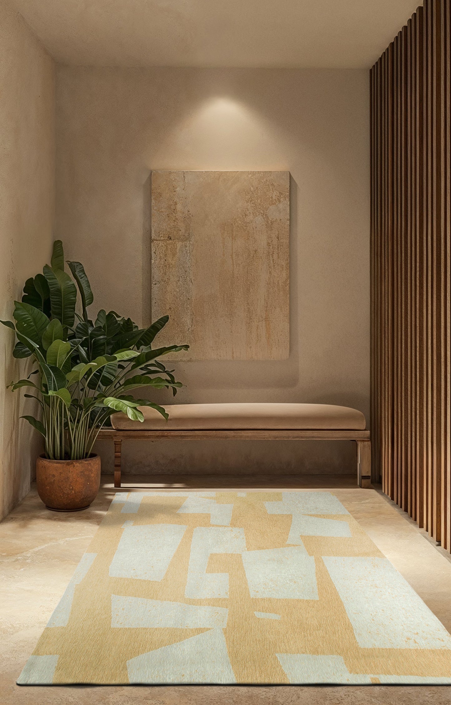 Tapis de salon moderne tissé plat SPRING