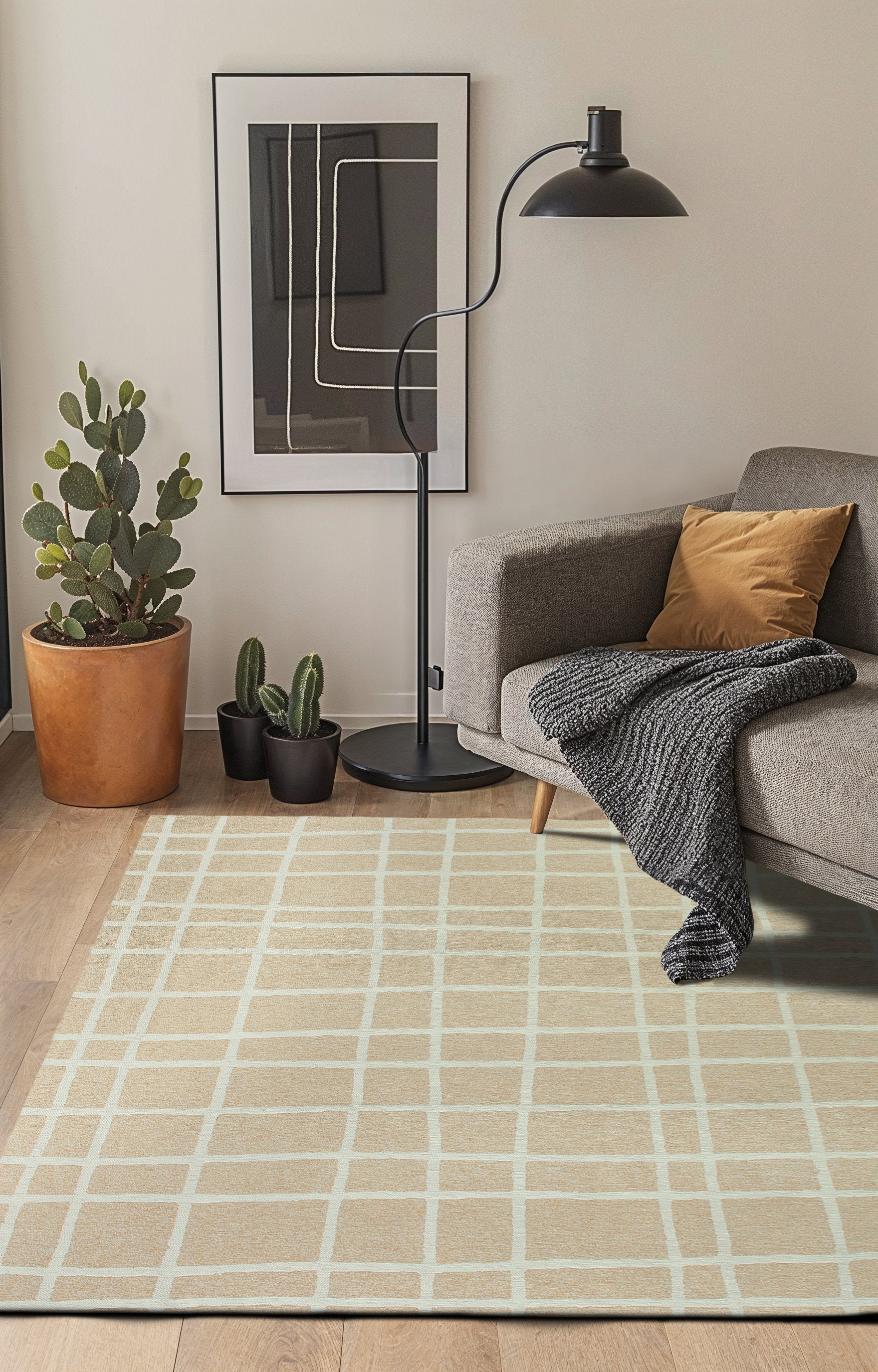 Alfombra moderna de tejido plano para sala de estar VERO