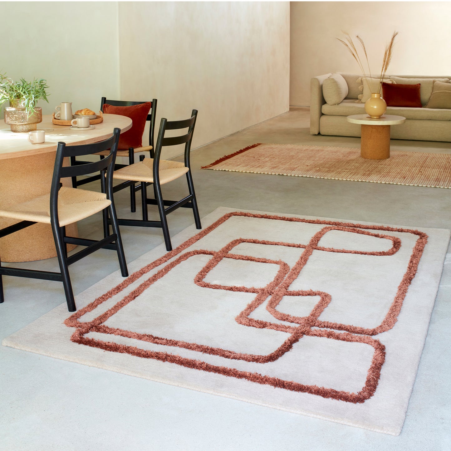 Tapis de salon moderne en laine ETERNITY