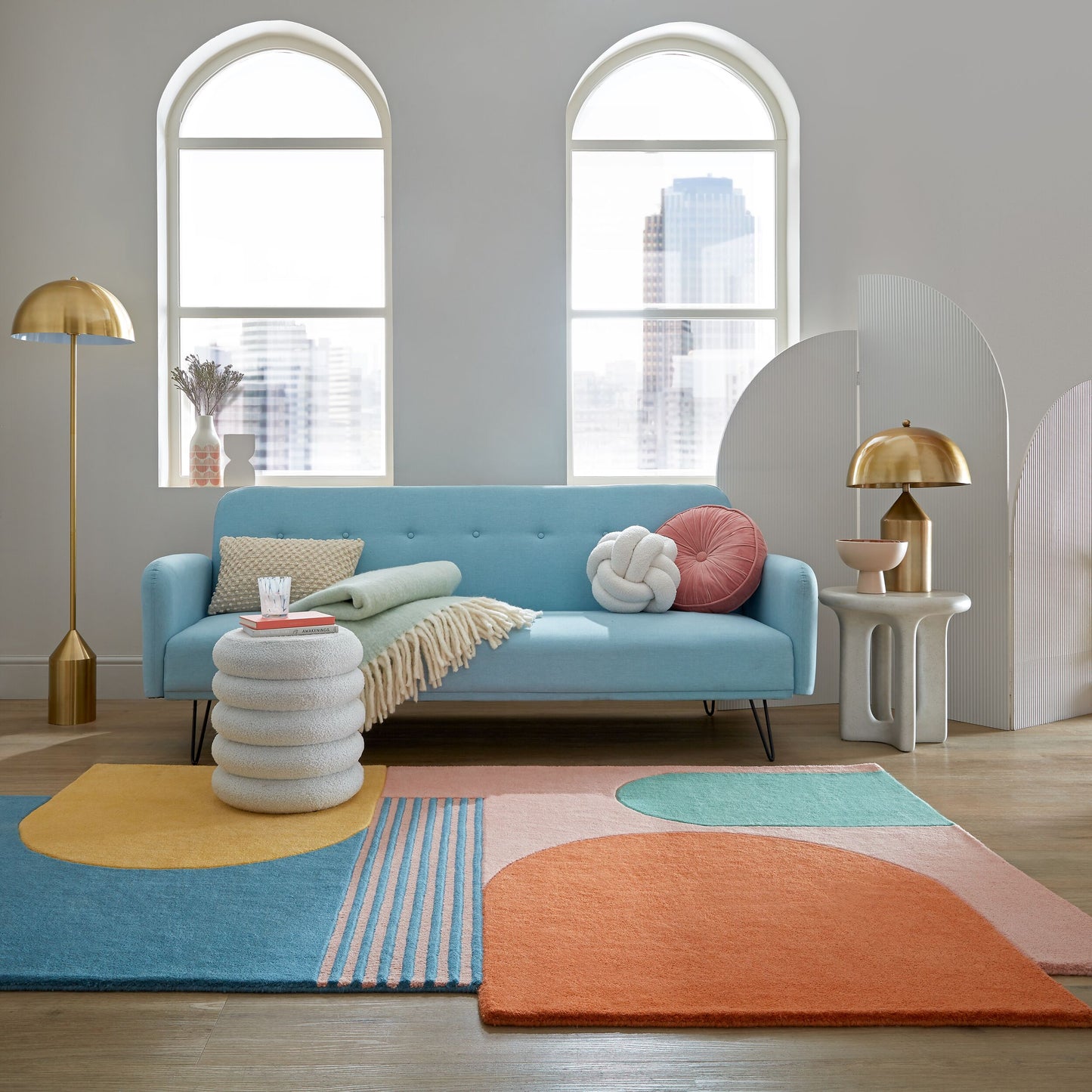 Tapis de salon moderne pure laine FORMAL MULTI