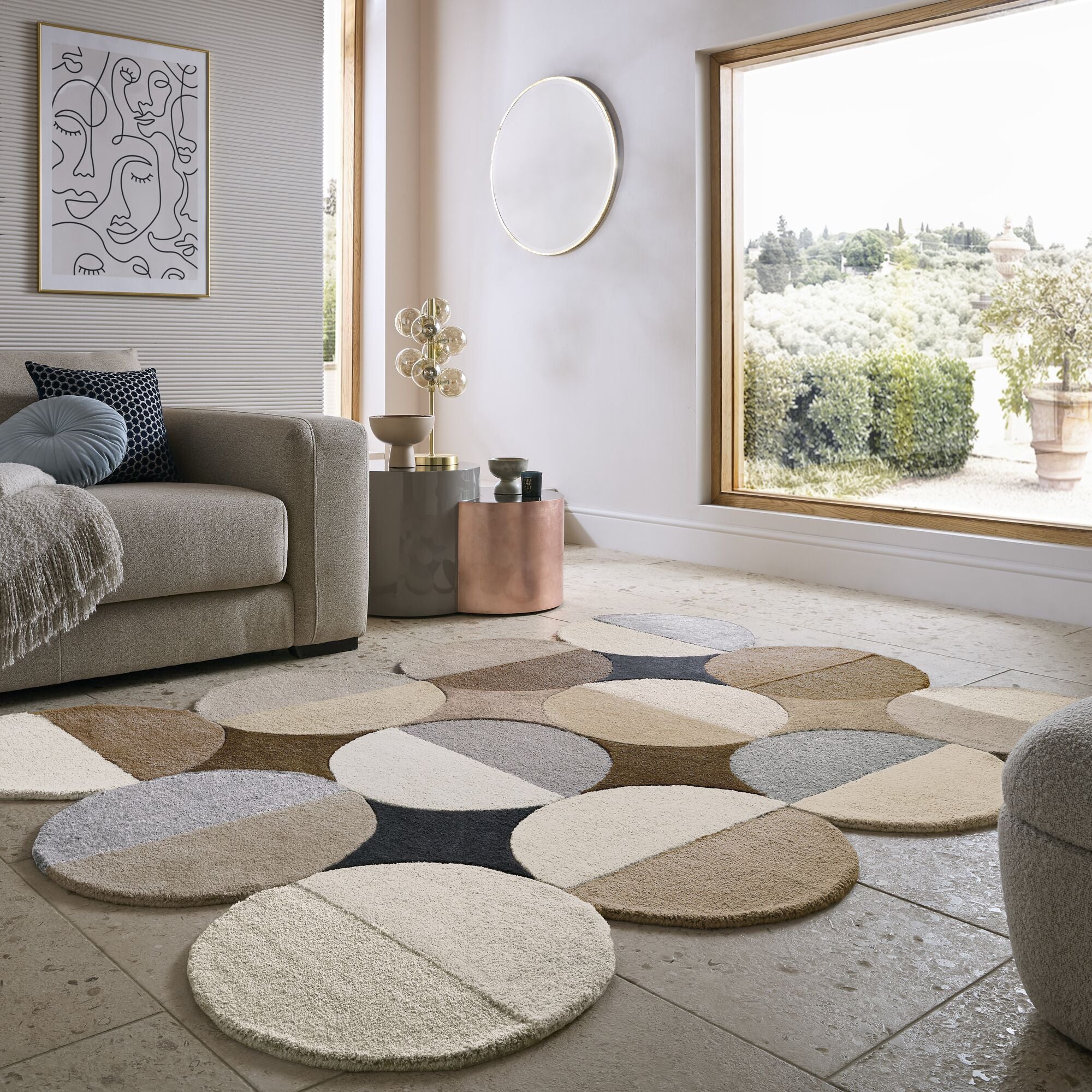 Tapis de chambre et salon en laine CONIC