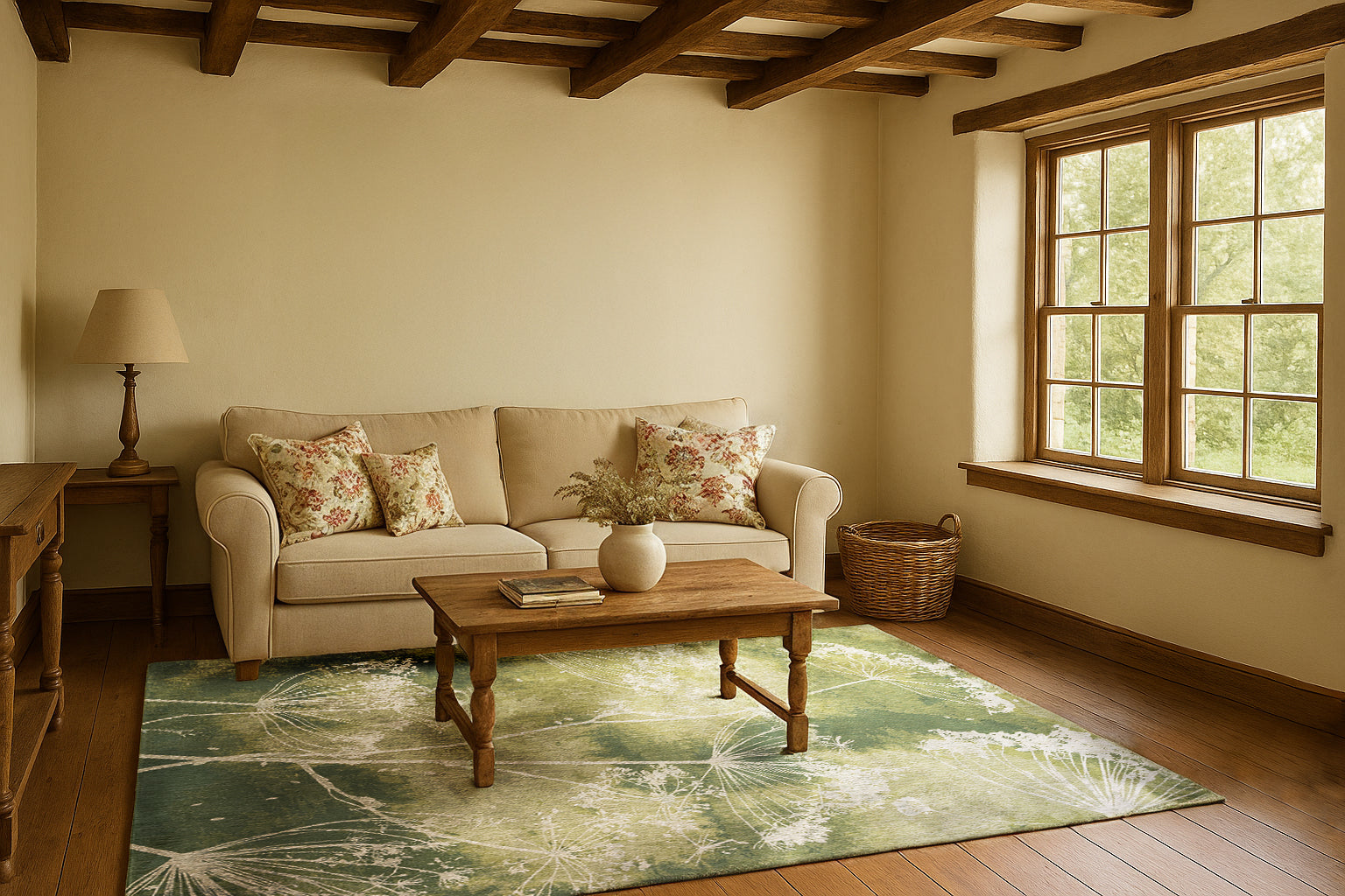 Tapis salon et chambre tissé plat FLEA