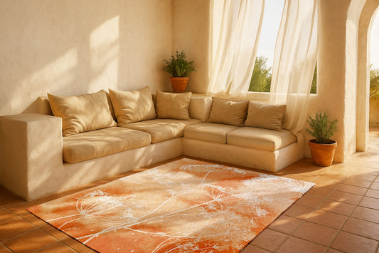Tapis salon et chambre tissé plat FLEA
