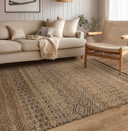 Tapis de salon et chambre en jute SEHRA