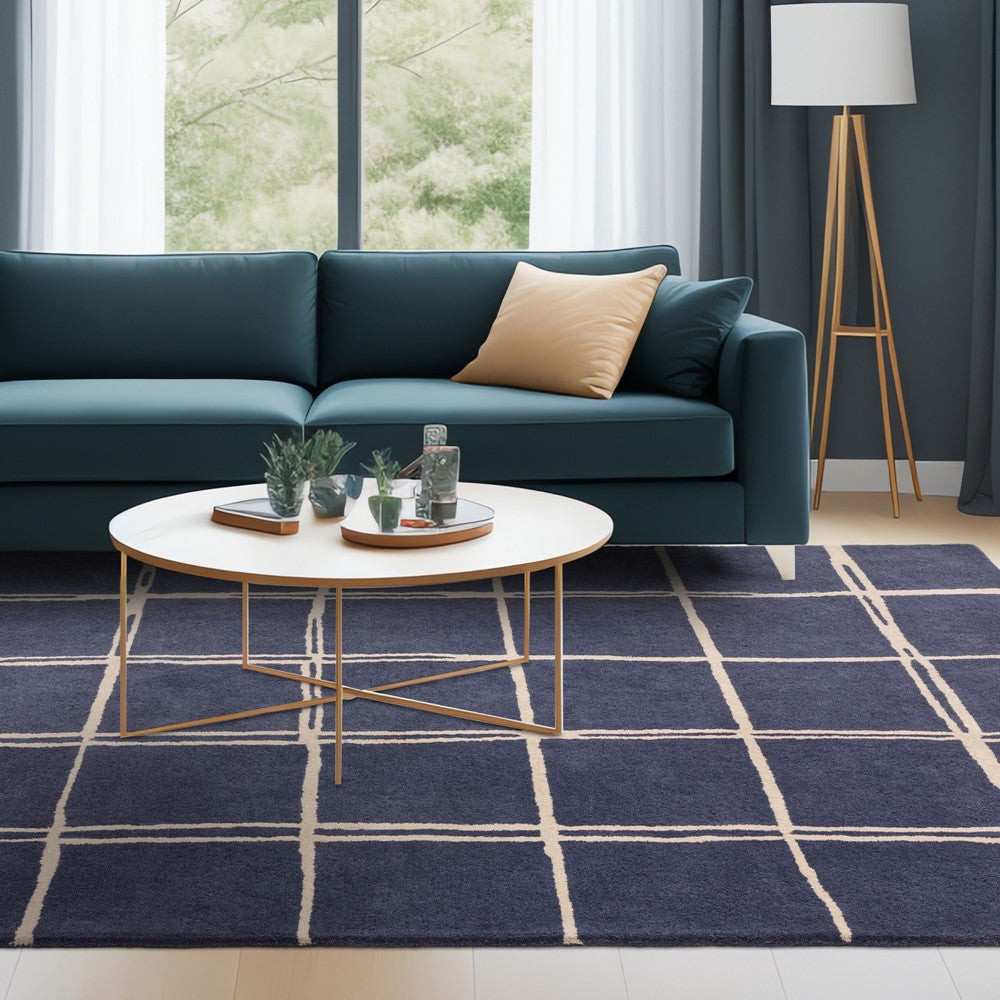Tapis de salon moderne pure laine fait main RENO