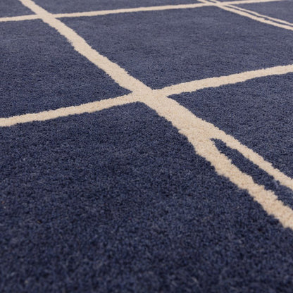 Tapis de salon moderne pure laine fait main RENO
