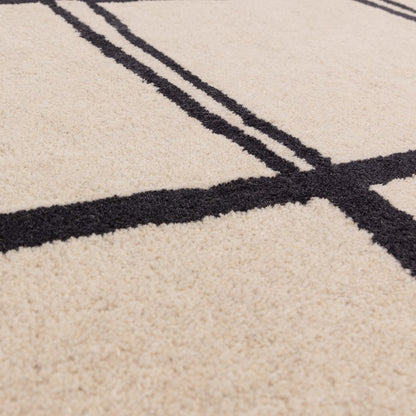 Tapis de salon moderne pure laine fait main RENO