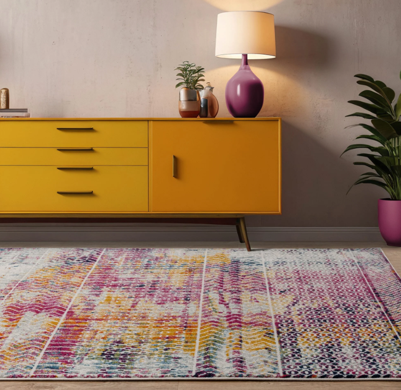 Tapis tissé plat moderne BARLY