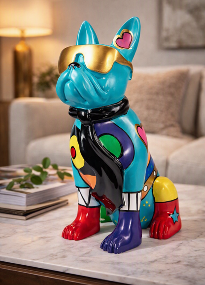 Sculpture moderne HIPPY DOG - 36 cm