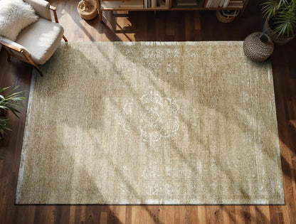 Tapis de salon et chambre tissé plat MEDAILLON