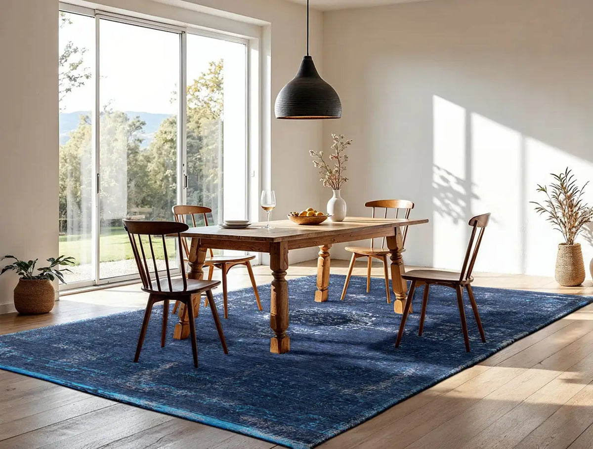 Tapis de salon et chambre tissé plat MEDAILLON