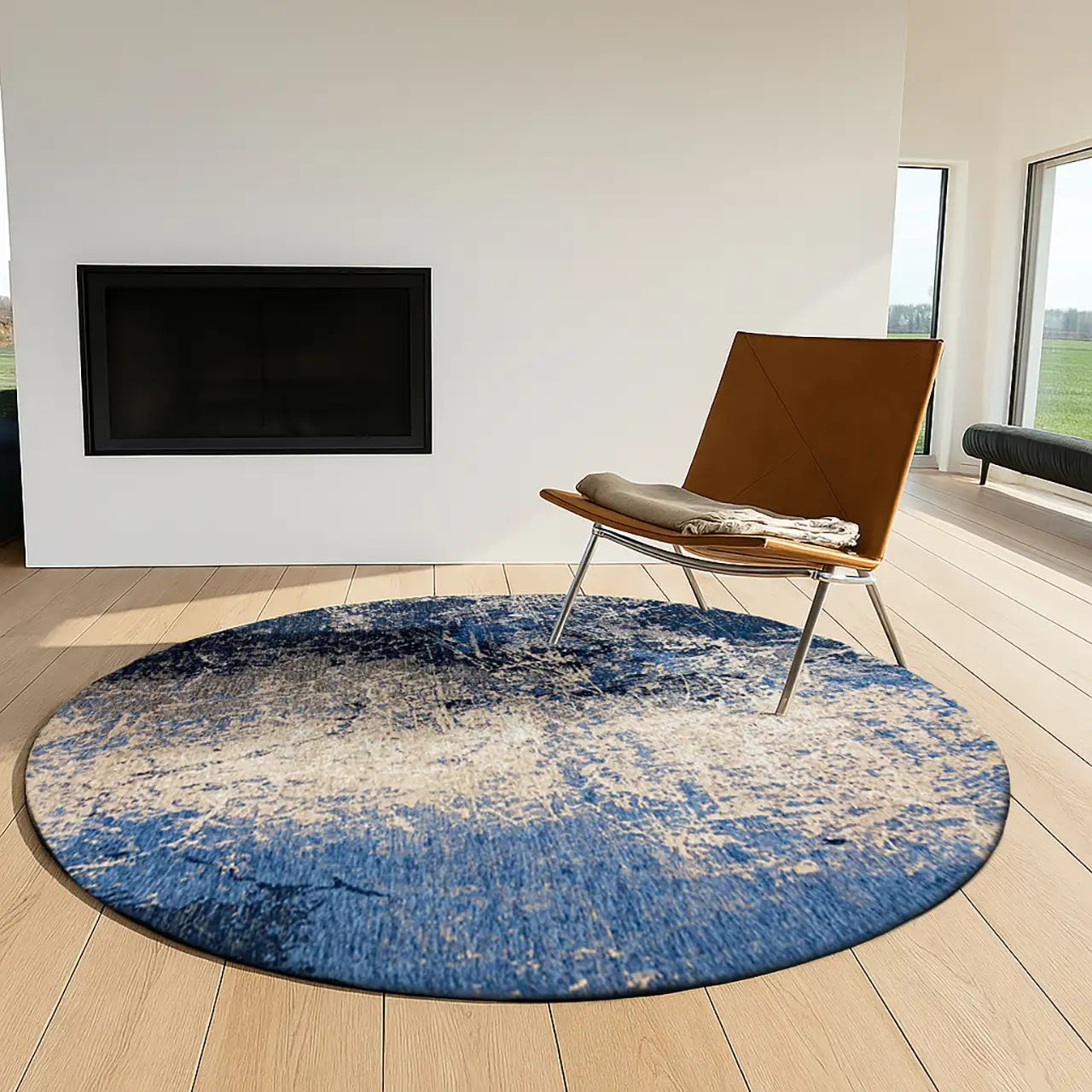 Tapis tissé plat moderne CRACKS