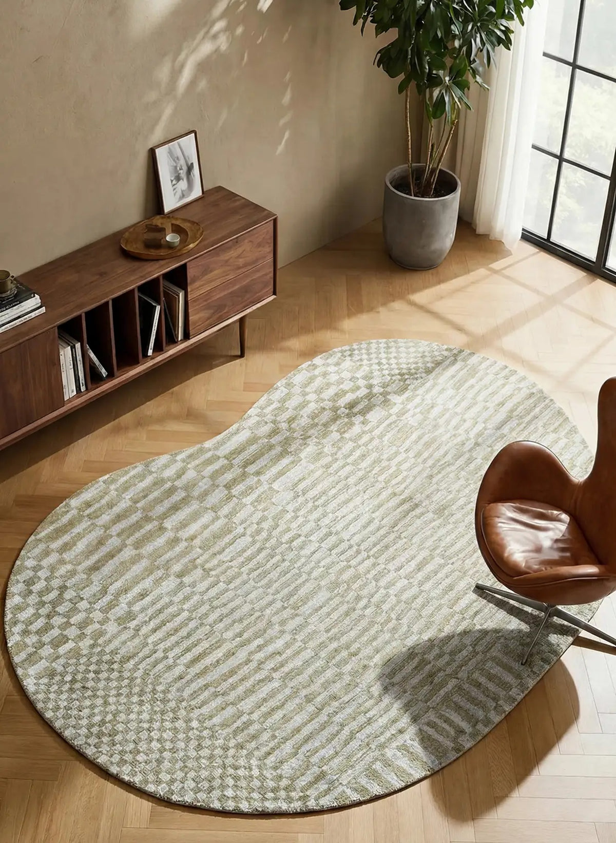 Tapis tissé plat moderne BERBER STRUCTURES