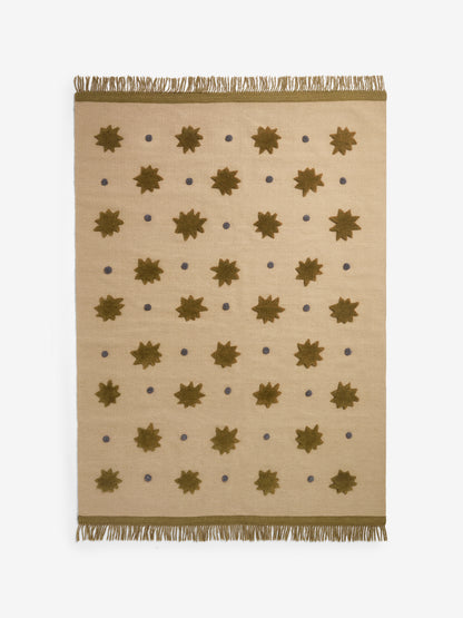 Tapis tissé plat style kilm en laine STARLIGHT