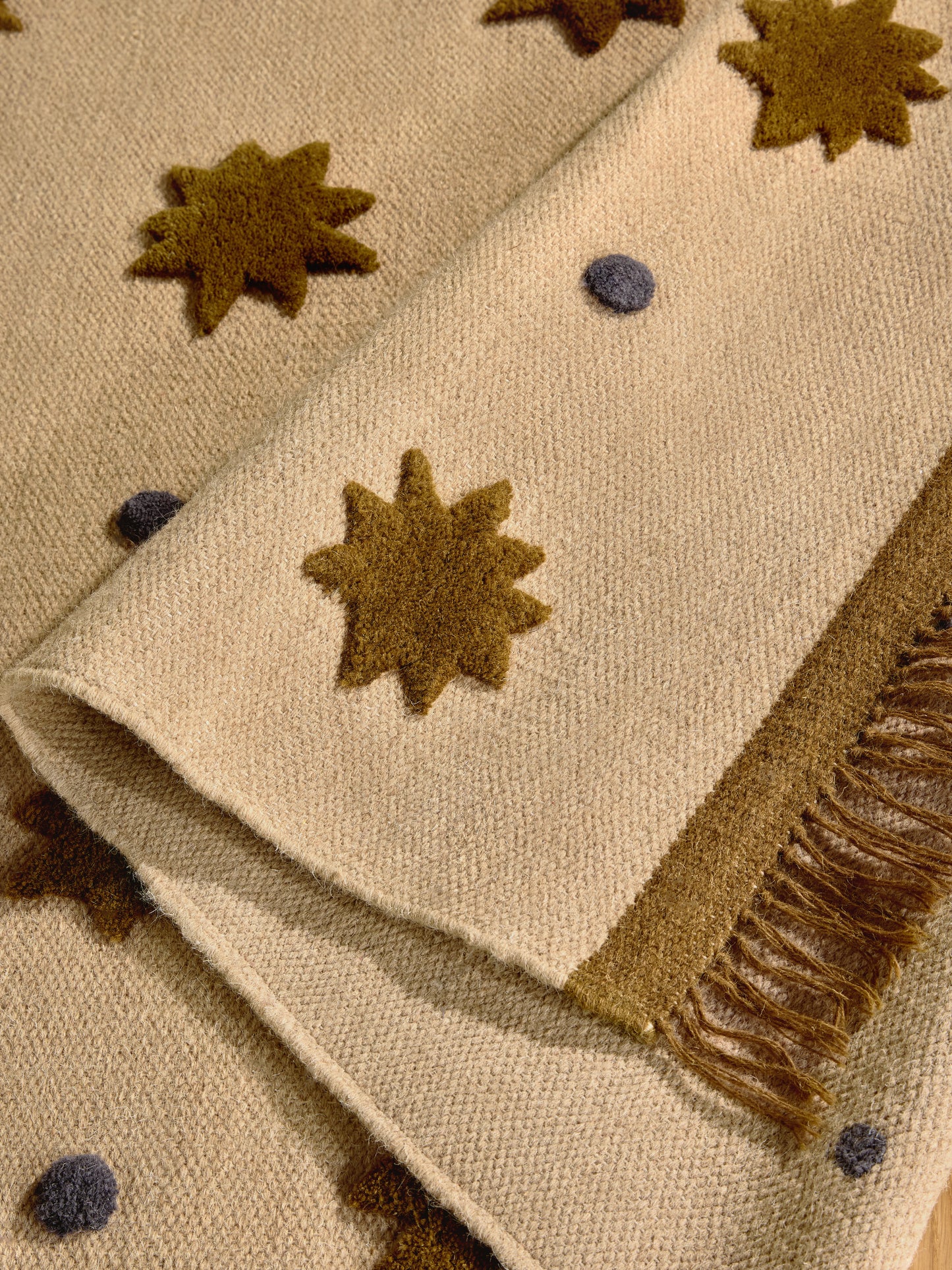 Tapis tissé plat style kilm en laine STARLIGHT