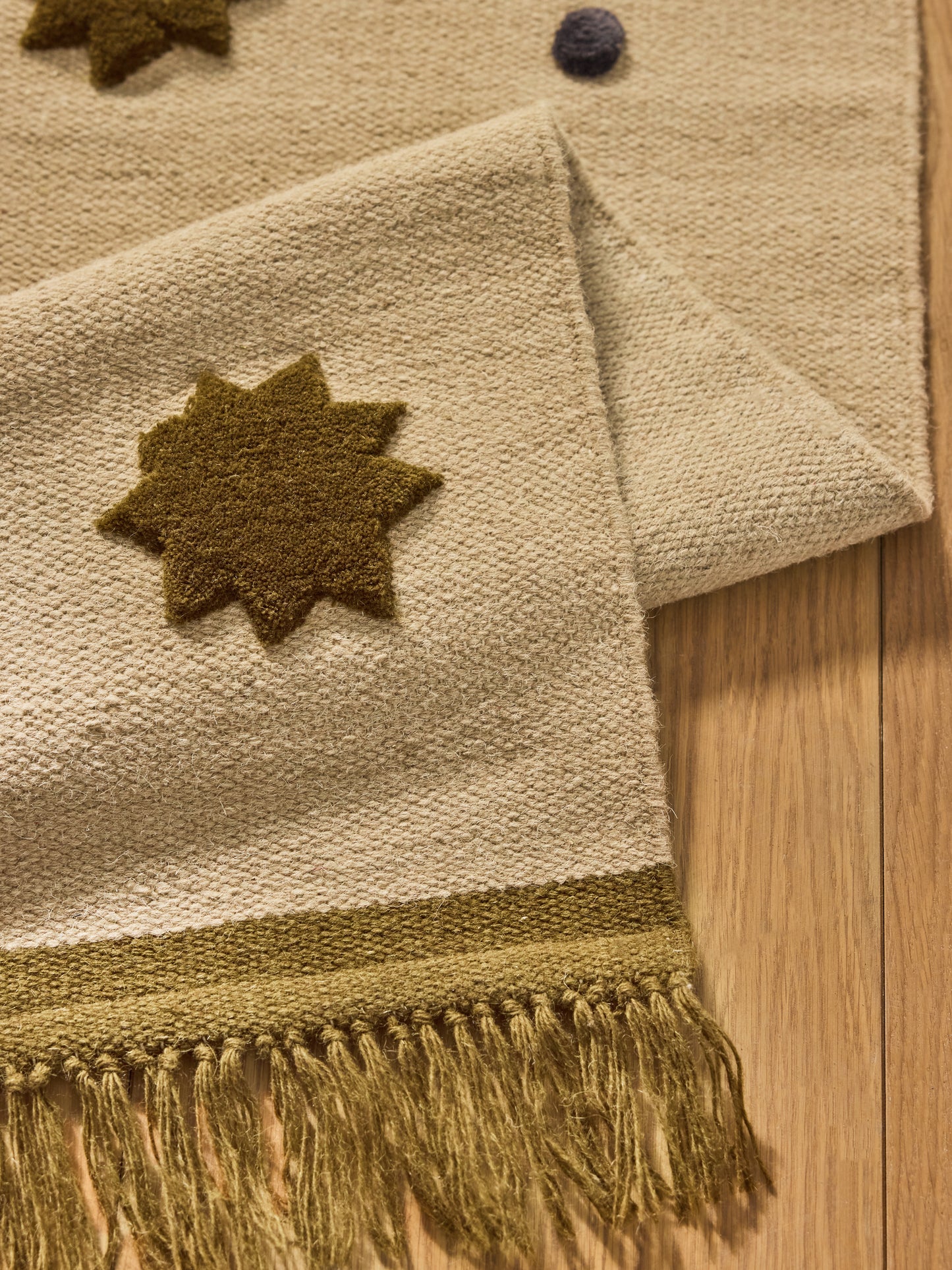Tapis tissé plat style kilm en laine STARLIGHT