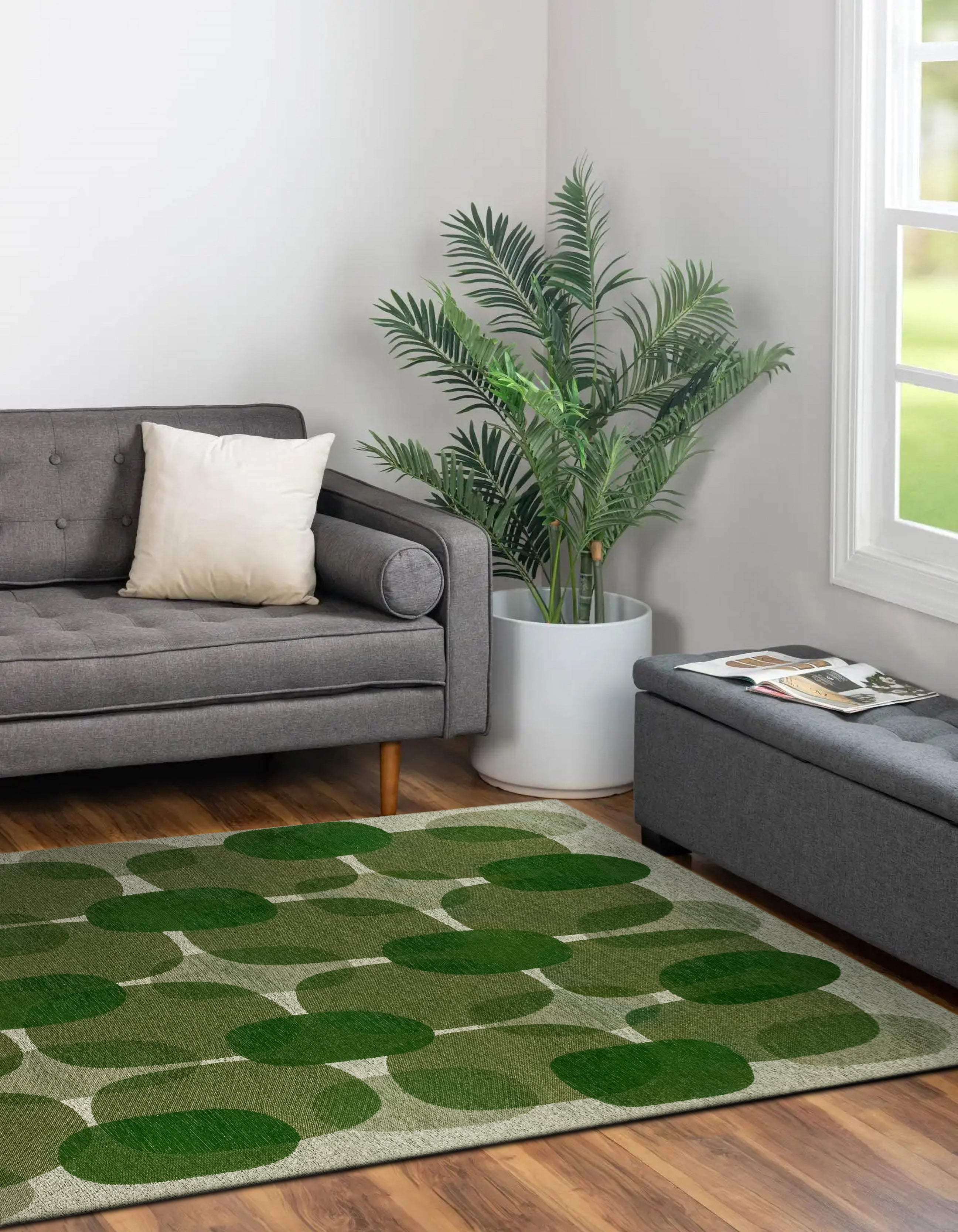 Tapis de salon moderne tissé plat BLACK SPICE