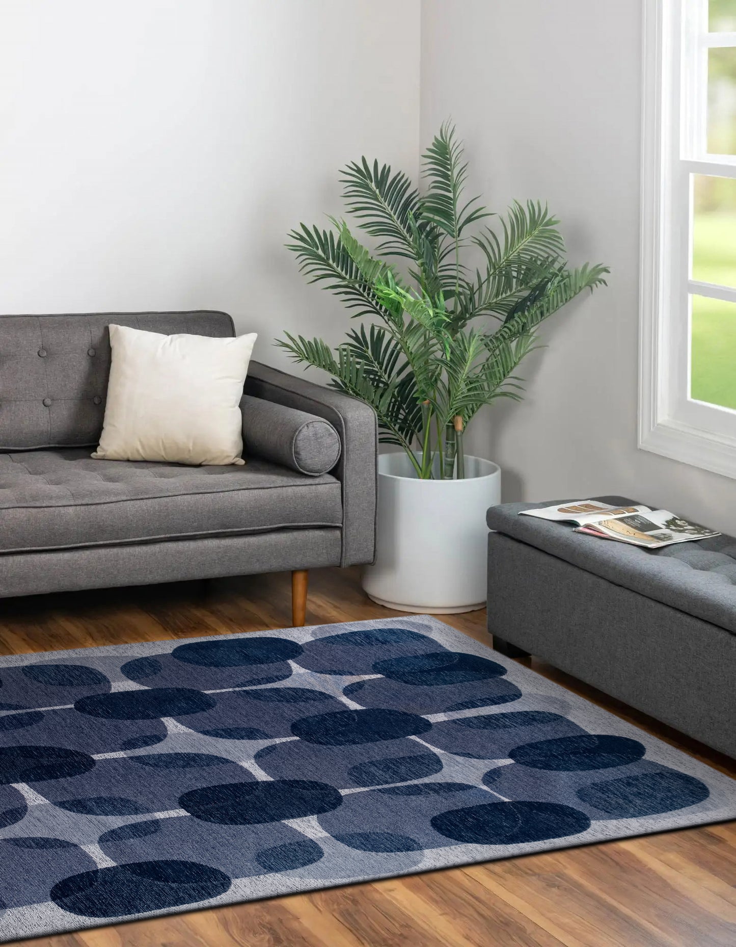 Tapis de salon moderne tissé plat BLACK SPICE
