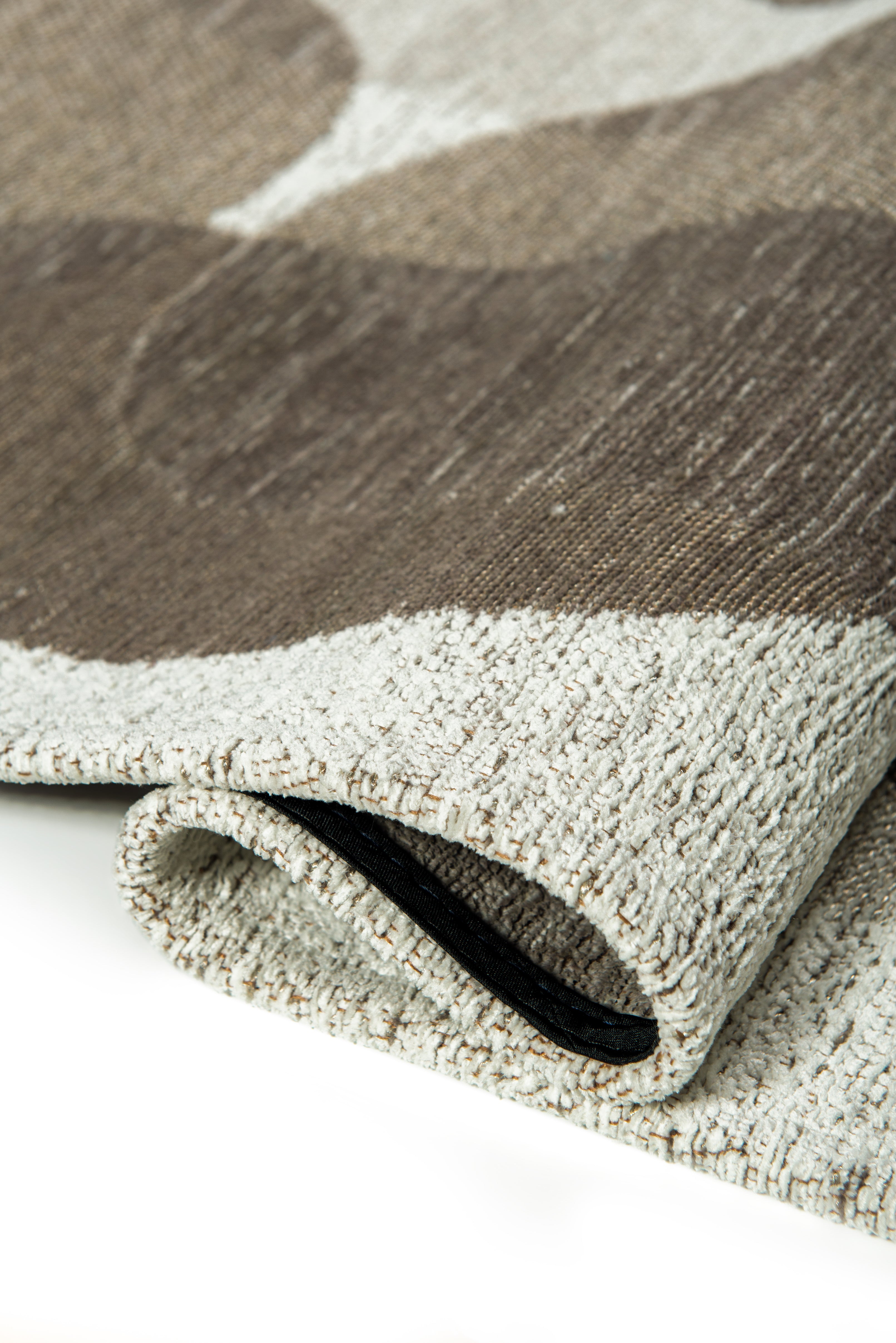 Tapis de salon moderne tissé plat BLACK SPICE