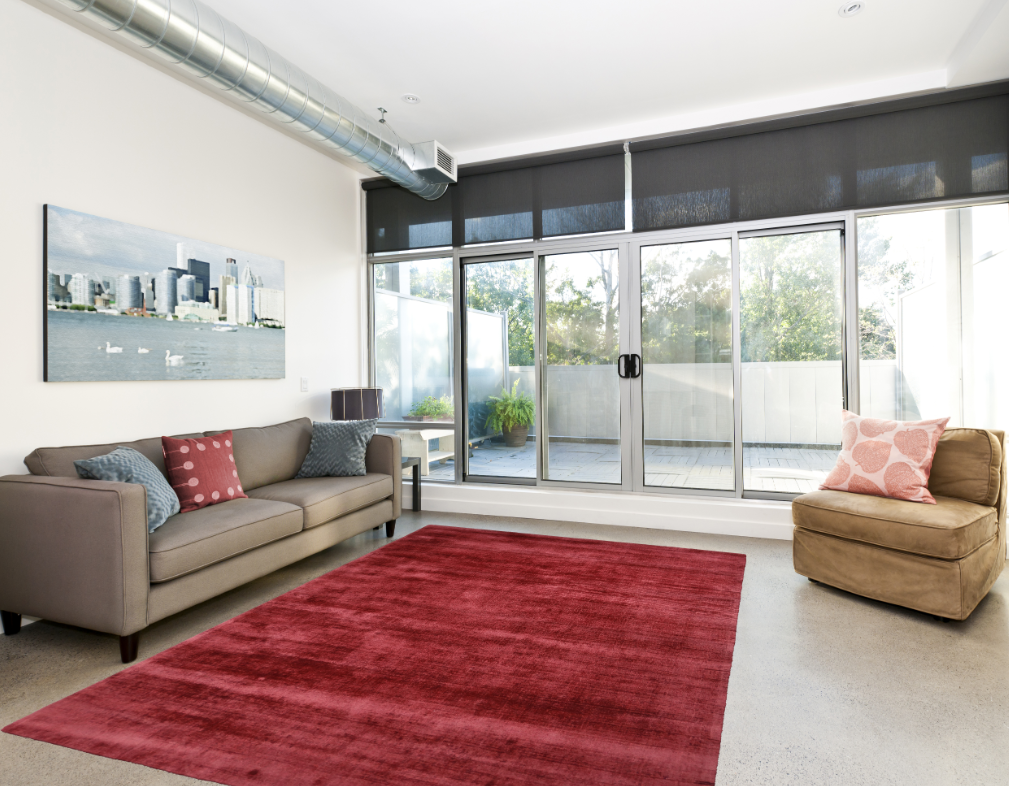 Alfombra moderna tejida a mano en viscosa LUXOR