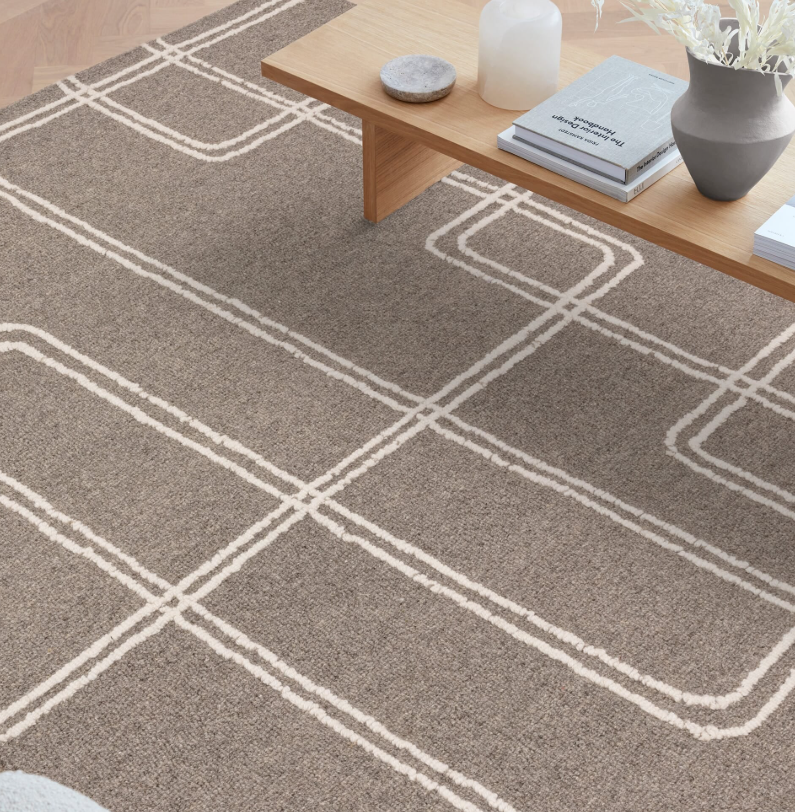 Alfombra de salón LINEA de pura lana