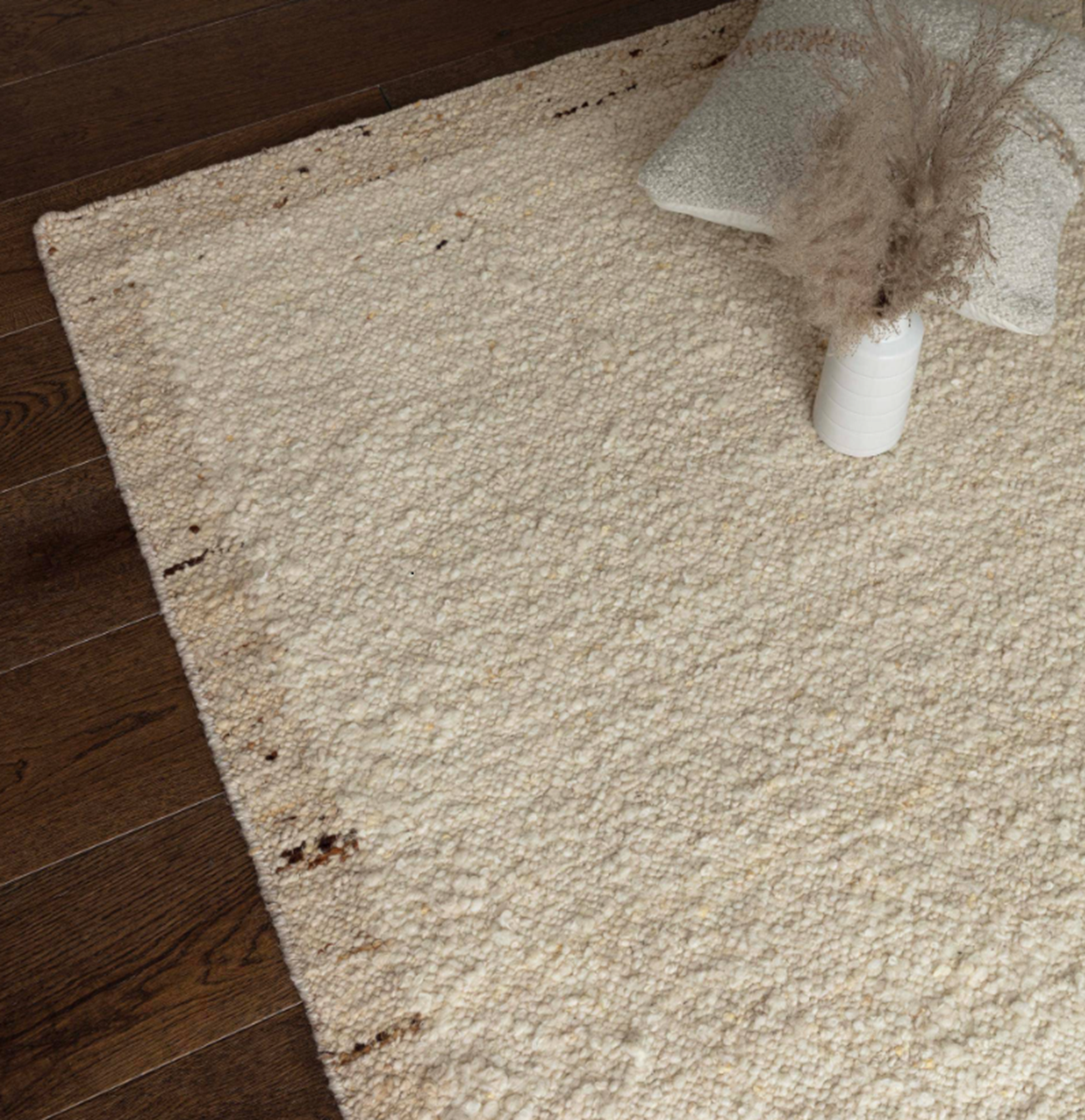 Tapis de salon en laine tissé plat BORDY