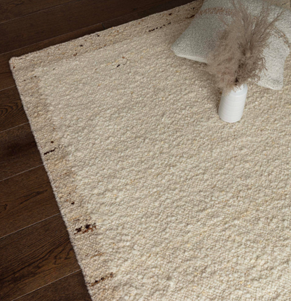 Tapis de salon en laine tissé plat BORDY