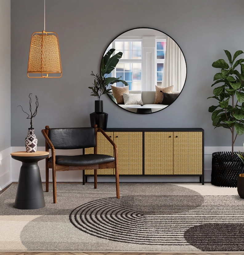 Tapis tissé plat moderne DISCO