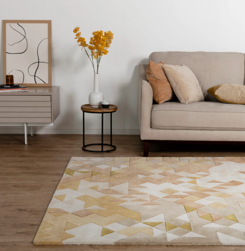 Tapis de salon moderne tufté main MYSTERIA