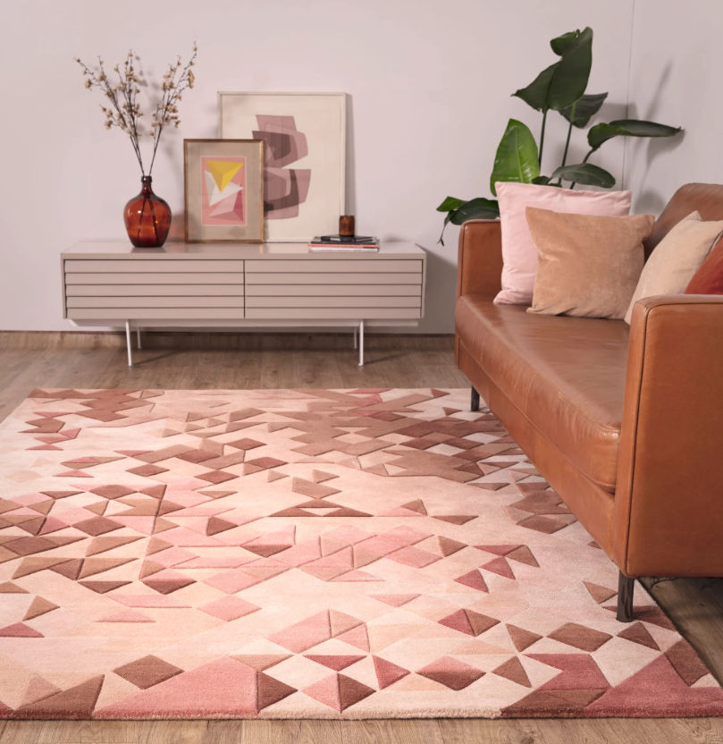 Tapis de salon moderne tufté main MYSTERIA