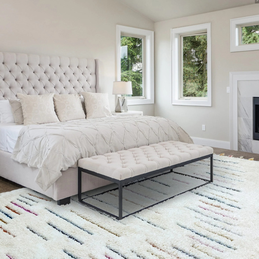 Alfombra moderna con flecos HARMONY