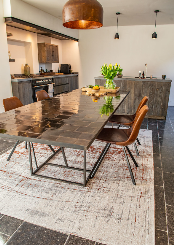 Tapis de salon moderne tissé plat GRIFF COPPERFIELD