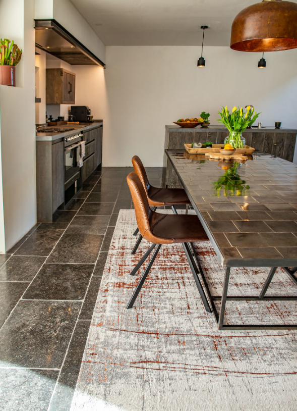 Modern flat-woven living room rug GRIFF COPPERFIELD