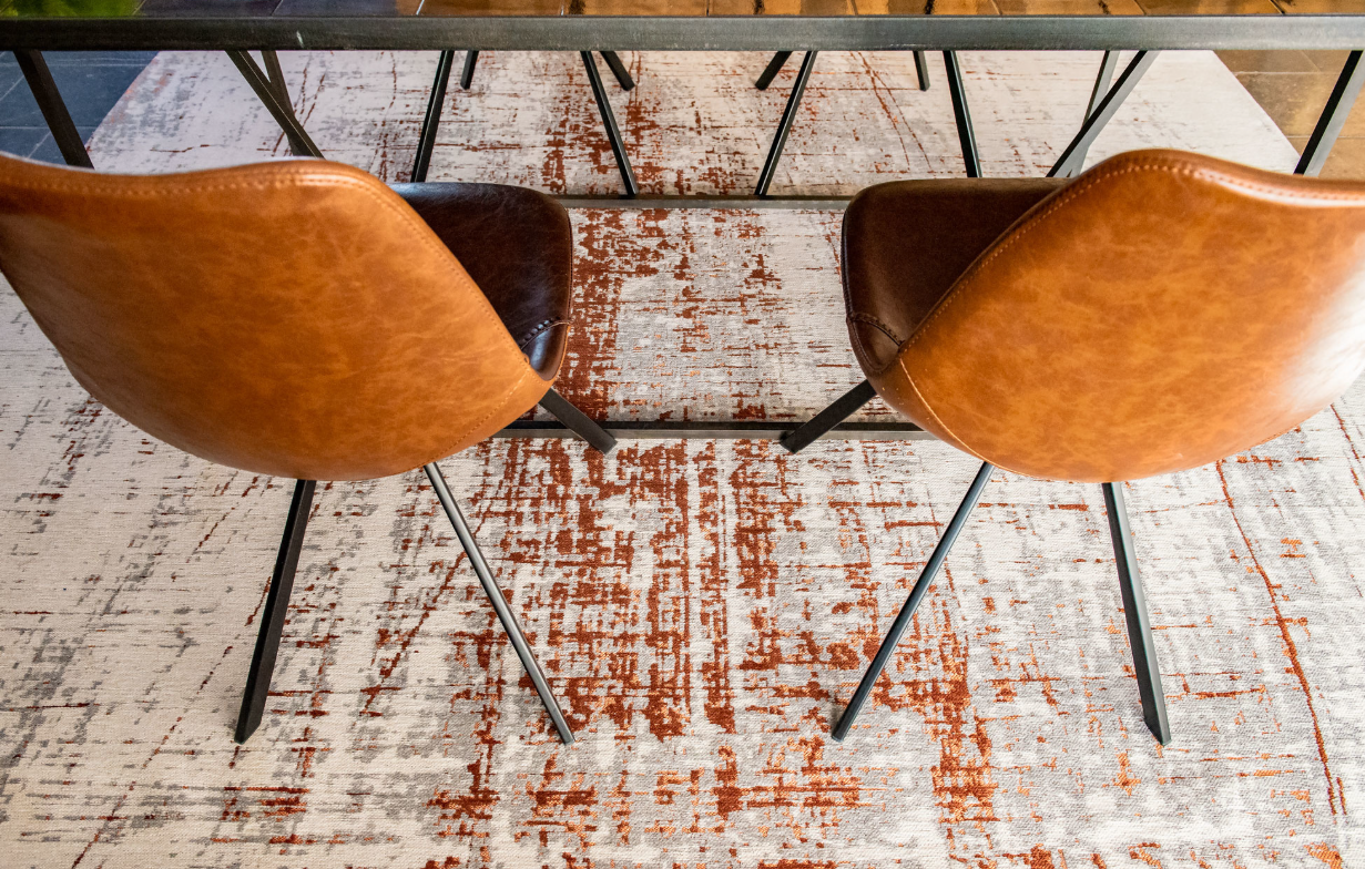 Modern flat-woven living room rug GRIFF COPPERFIELD