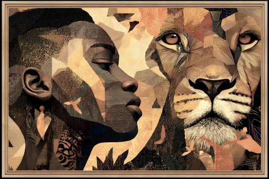 SAVANA wooden framed painting 