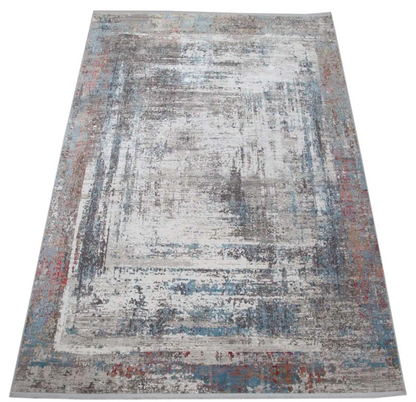 Modern living room rug in viscose with embroidery 