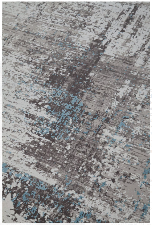 Modern living room rug in viscose with embroidery 