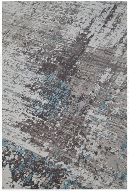 Modern living room rug in viscose with embroidery 