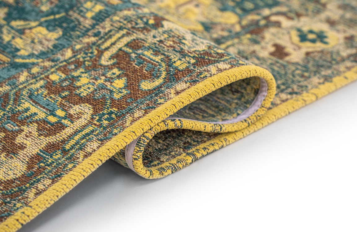 Tapis de salon style orient tissé plat ZERY