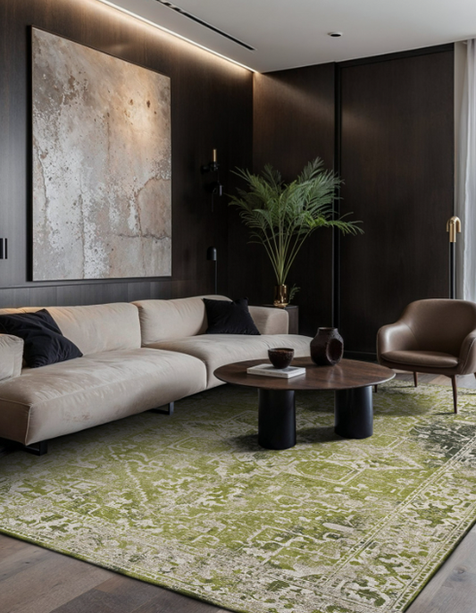 Alfombra de salón estilo oriental tejida plana BARIZ