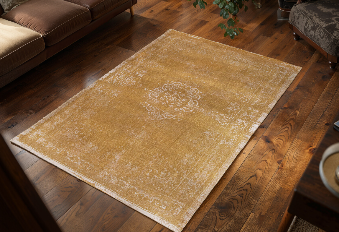 Tapis de salon style orient tissé plat WANE