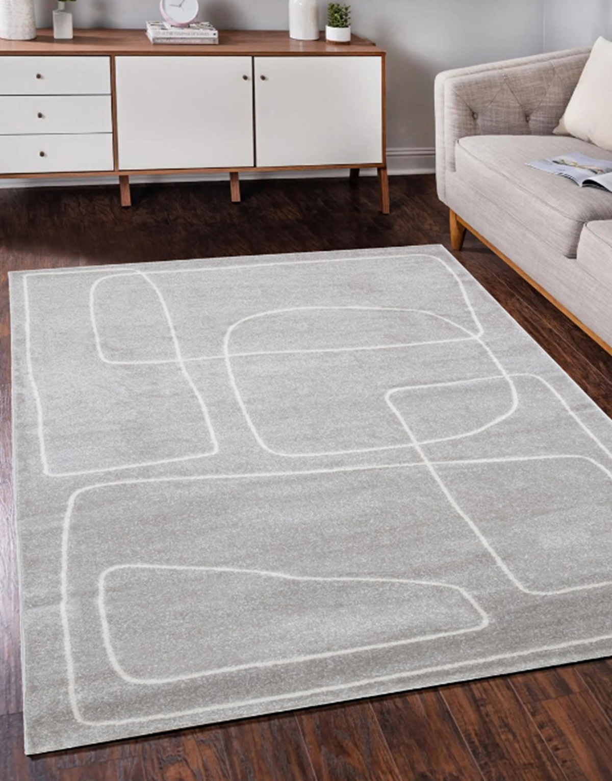 Tapis de salon moderne tissé plat STUDIO