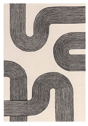 Tapis moderne tufté main en laine CROOK