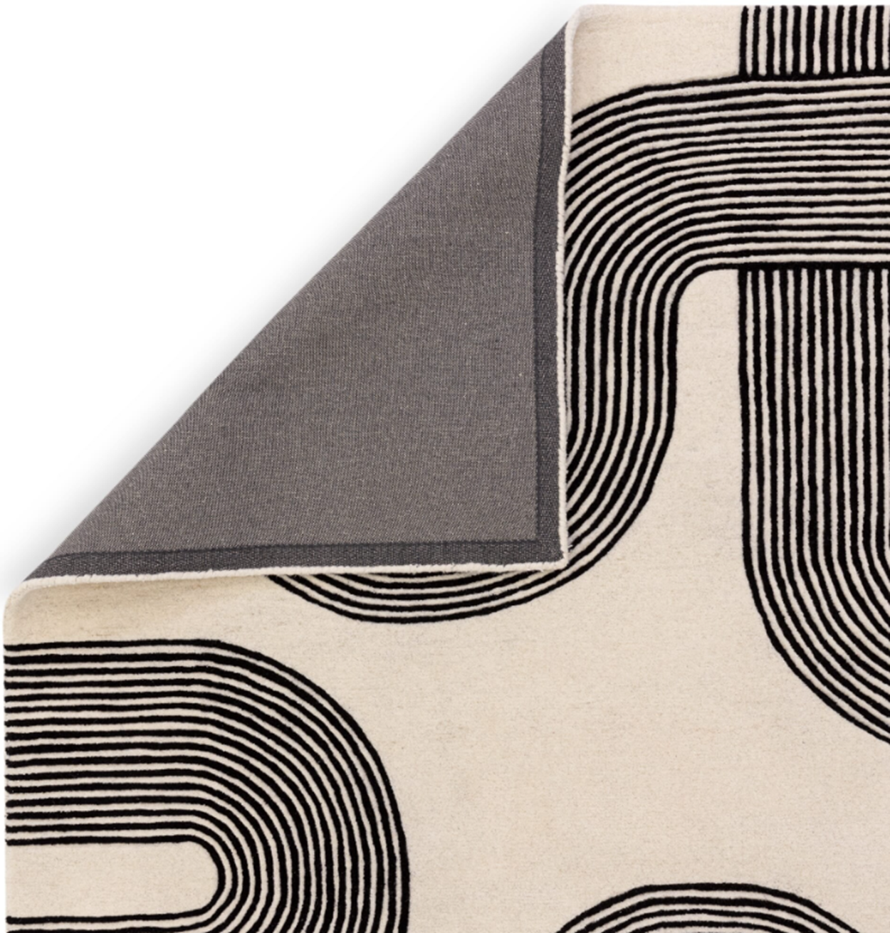 Tapis moderne tufté main en laine CROOK