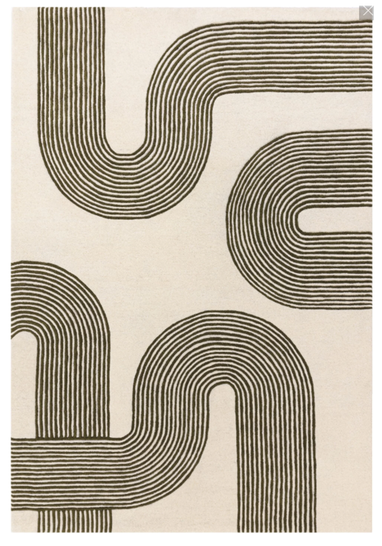 Tapis moderne tufté main en laine CROOK