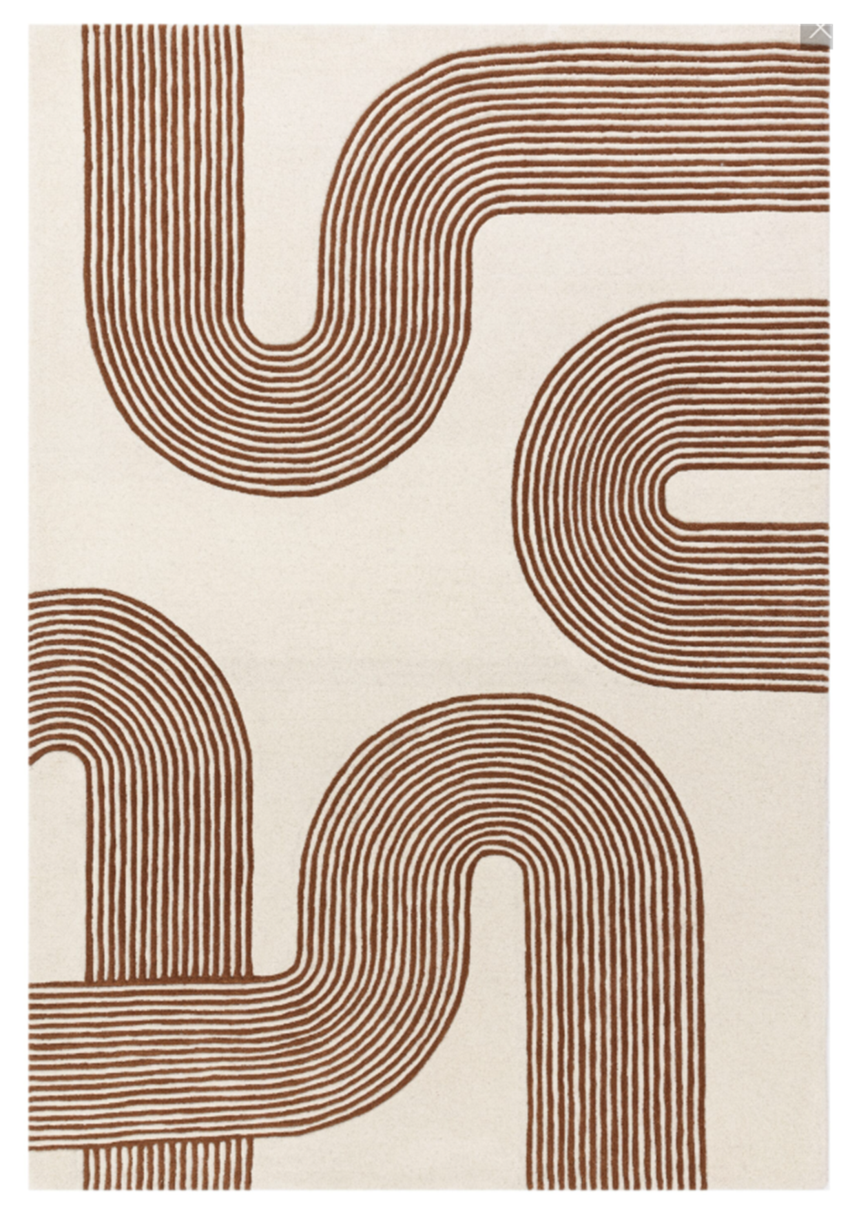 Tapis moderne tufté main en laine CROOK