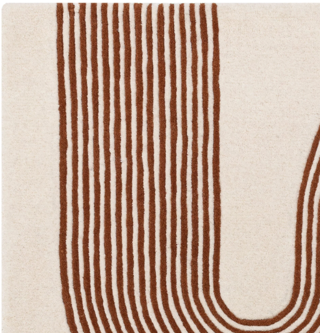 Tapis moderne tufté main en laine CROOK