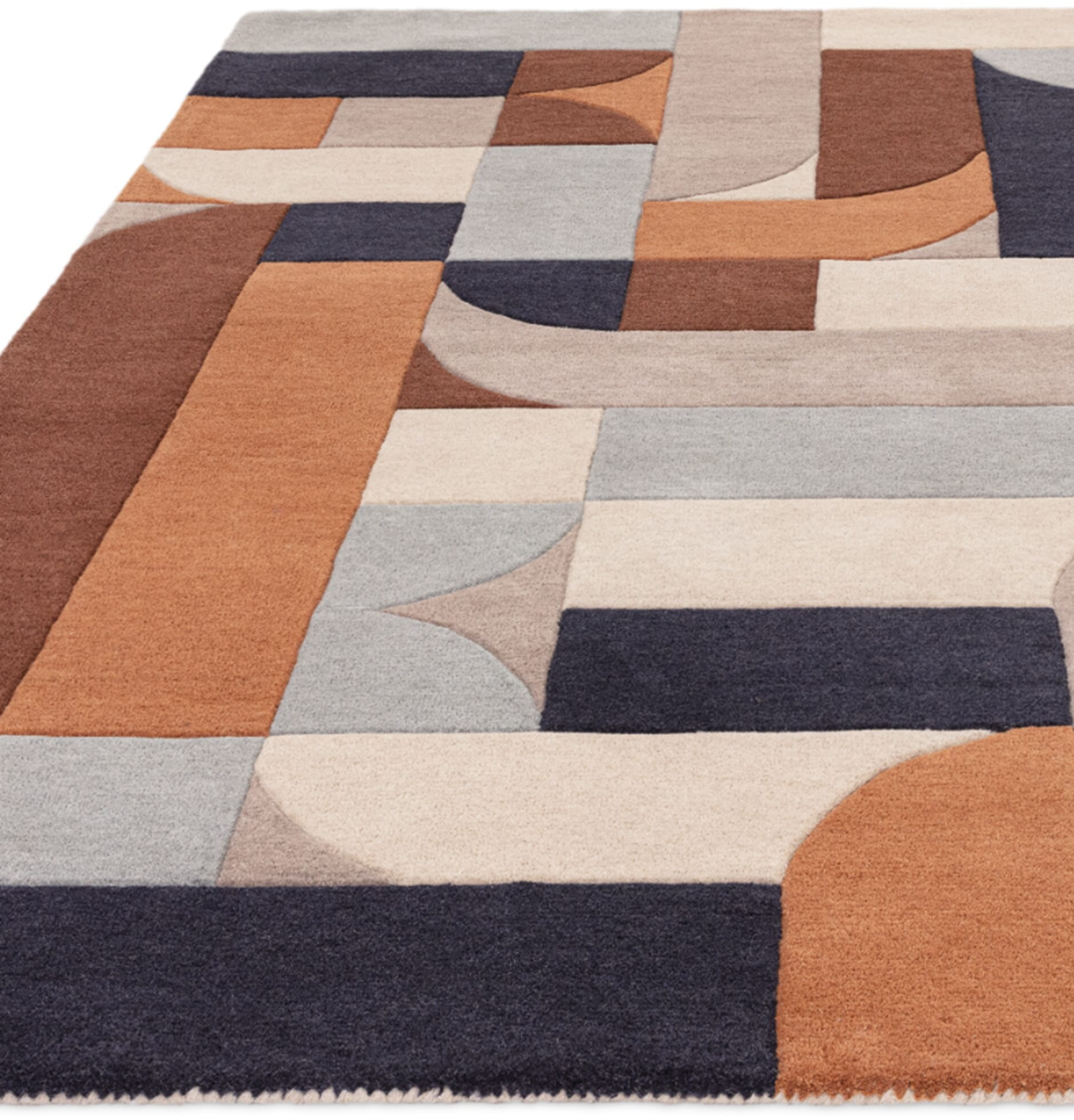 Tapis moderne tufté main en laine JINGA