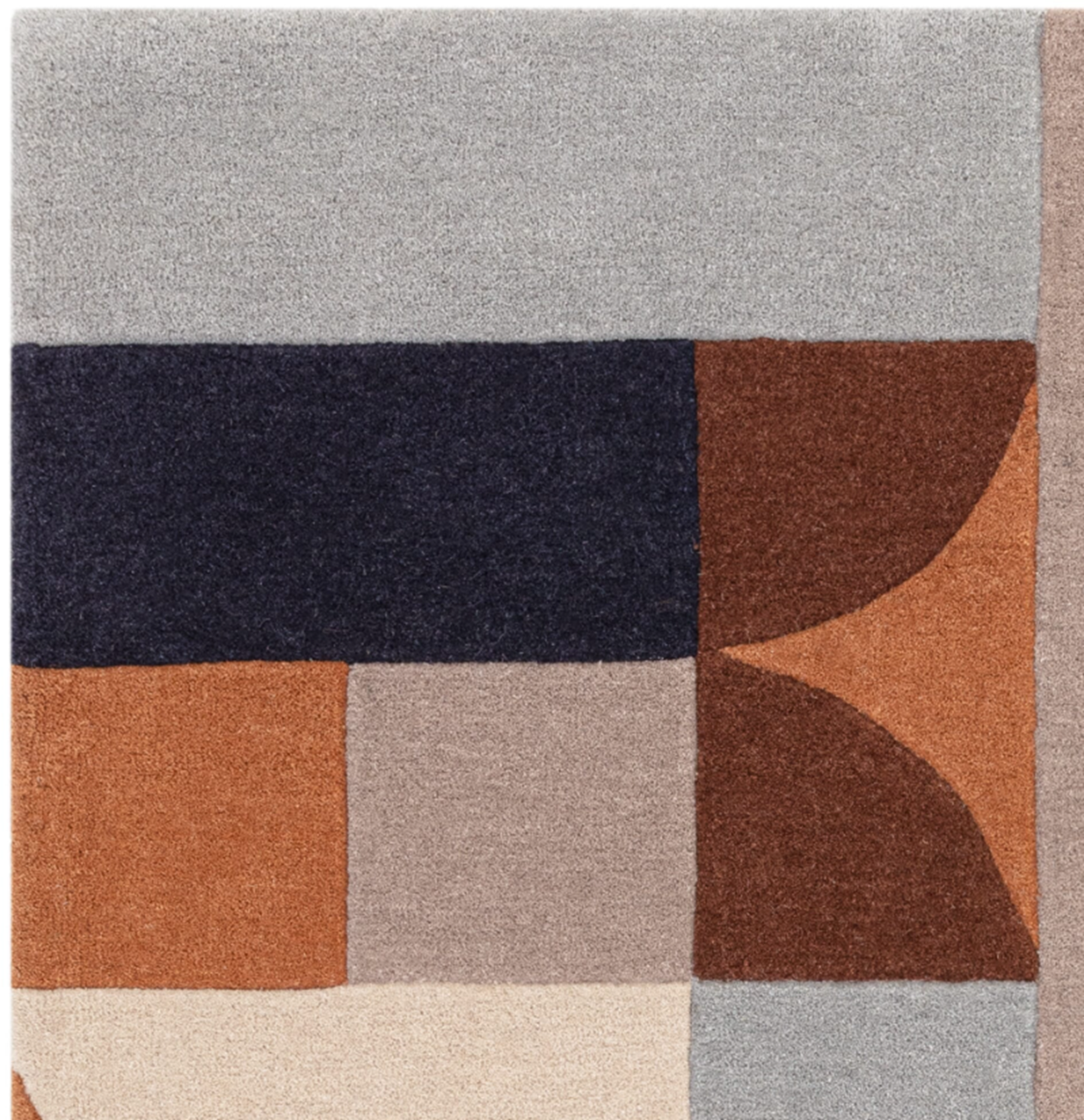 Tapis moderne tufté main en laine JINGA