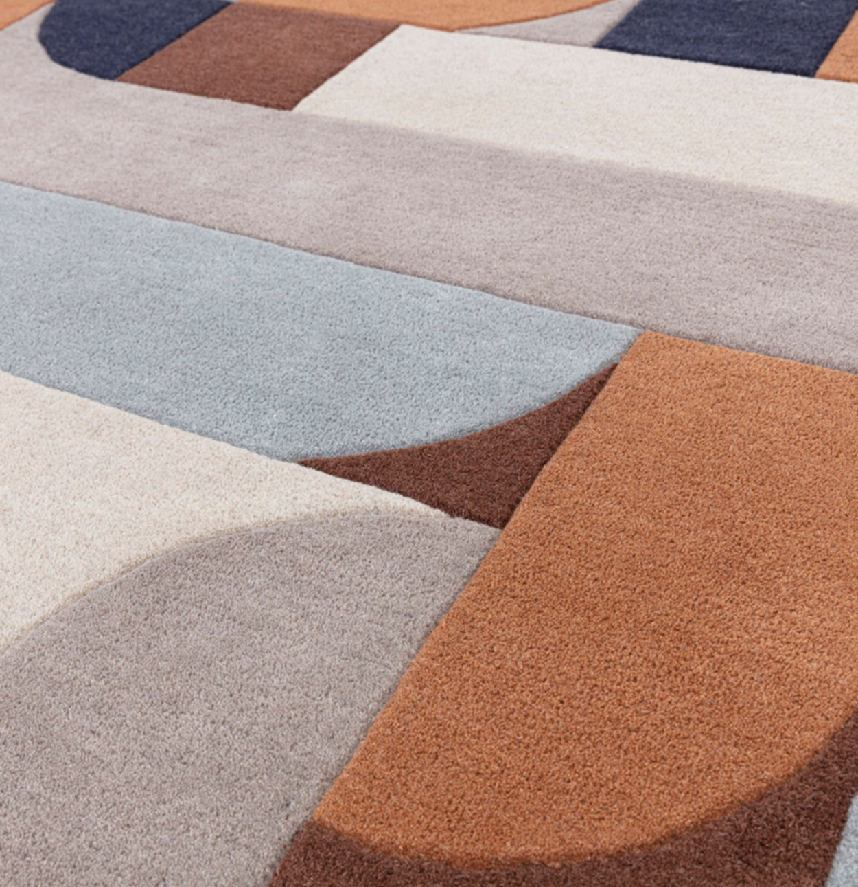 Tapis moderne tufté main en laine JINGA